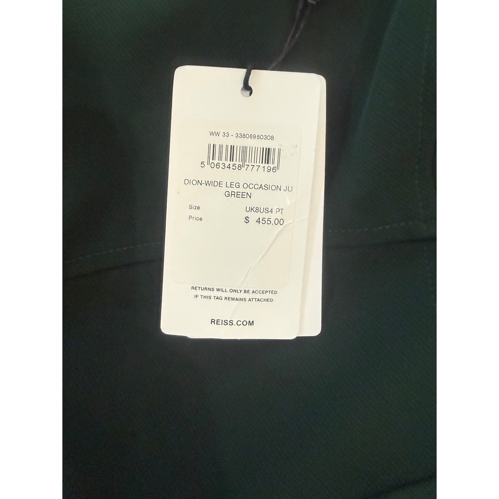 NEW REISS Dion Wide Leg Jumpsuit Green Size 4P Petite NWT - Picture 7 of 7